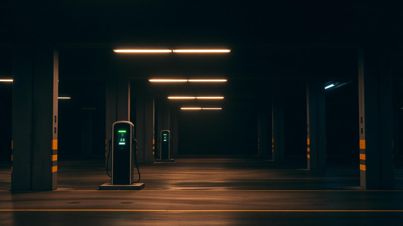 Underground EV charging garage